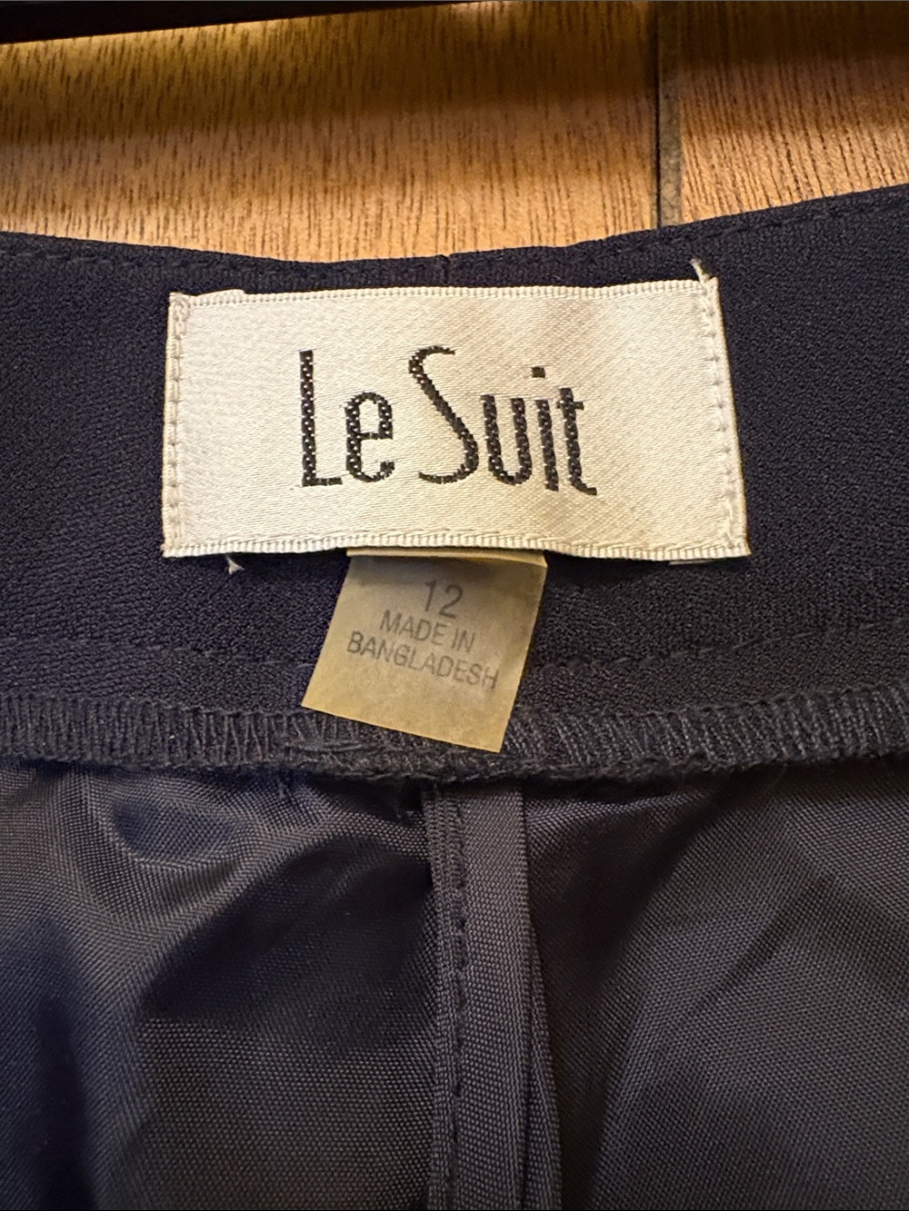 Le Suit Dark Navy Straight Leg Dress Pants and Matching Jacket - Picture 4 of 11